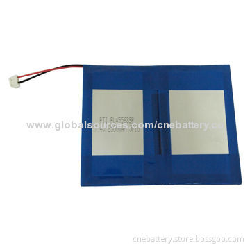 7.4V/2,500mAh Rechargeable Lithium Polymer Battery with Long Lifespan for Solar Lamps, Tablets